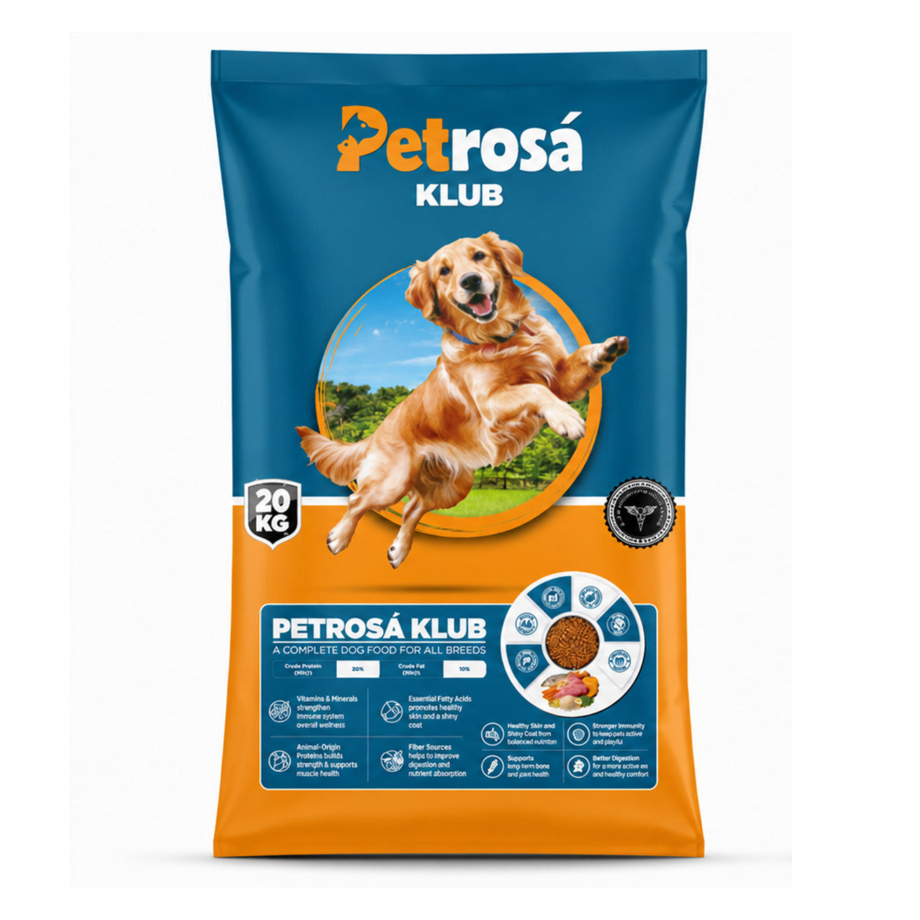 Petrosá KLUB Complete Dog Food for All Breeds, 20kg